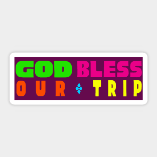 GOD BLESS OUR TRIP JEEPNEY SIGNAGE FILIPINO Sticker